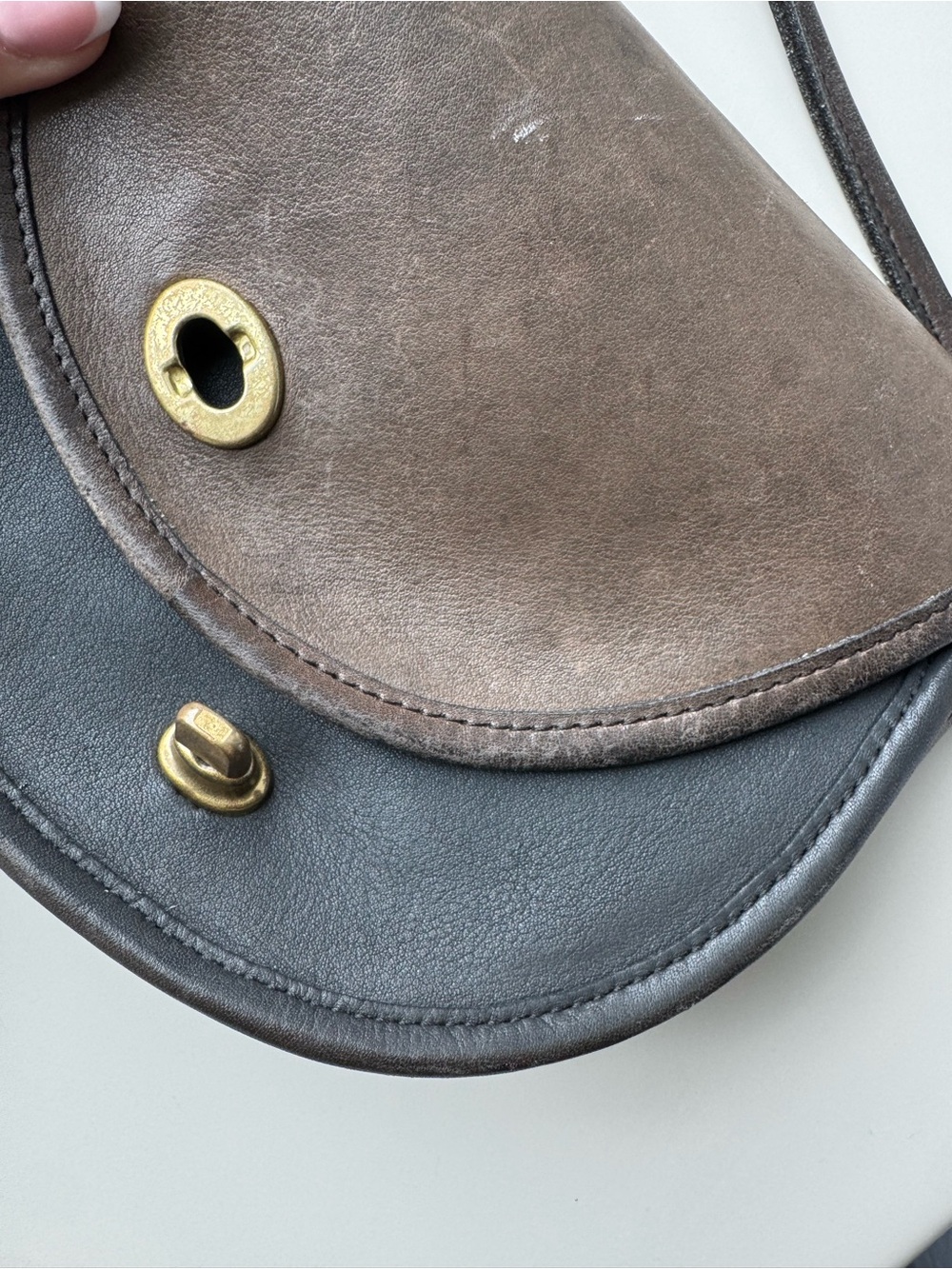 Vintage coach project Flannel grey mini bag